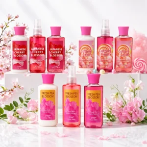 Sakura, Cotton Candy And Sweet Pea Bath Set